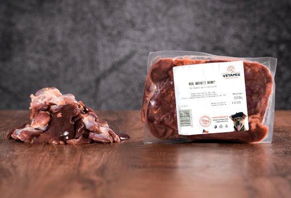 Mix drůběží droby 1 kg